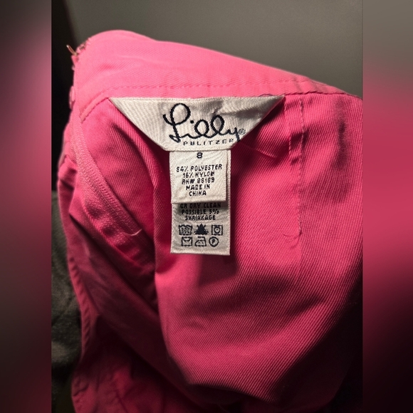 Lilly Pulitzer VTG Size 8 Tennis Skirt Skort Golf Pink Green Rickrack Trim - Picture 6 of 9